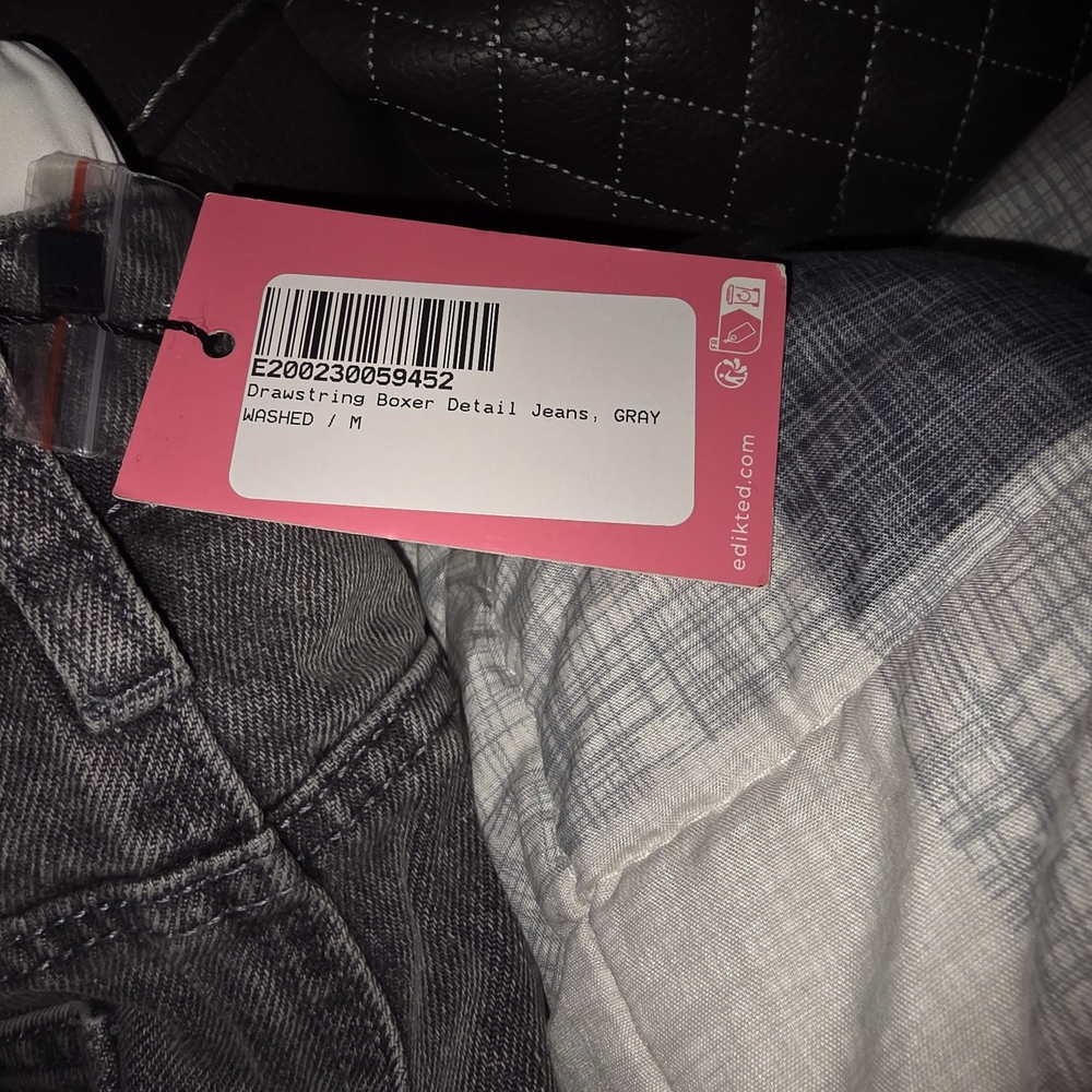 PacSun Edikted Gray Wide Leg Women's Jeans - Picture 6 of 8
